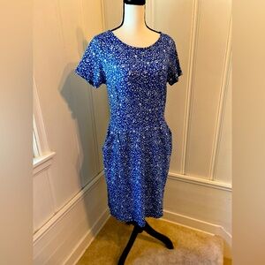 Boden floral blue sundress